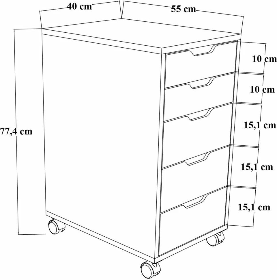 Komodë shumëpërdorimëshe, ngjyrë e gjelbër, Skye Decor Caisson 1600-78