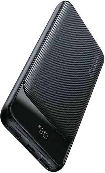 Powerbank USAMS US-CD198 10000mAh, 1xUSB-C, 2xUSB-A, Ekran dixhital, Zi