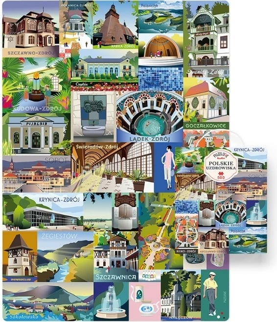 Puzzle CzuCzu Puzzlove Polish Health Resorts 500 pjesë