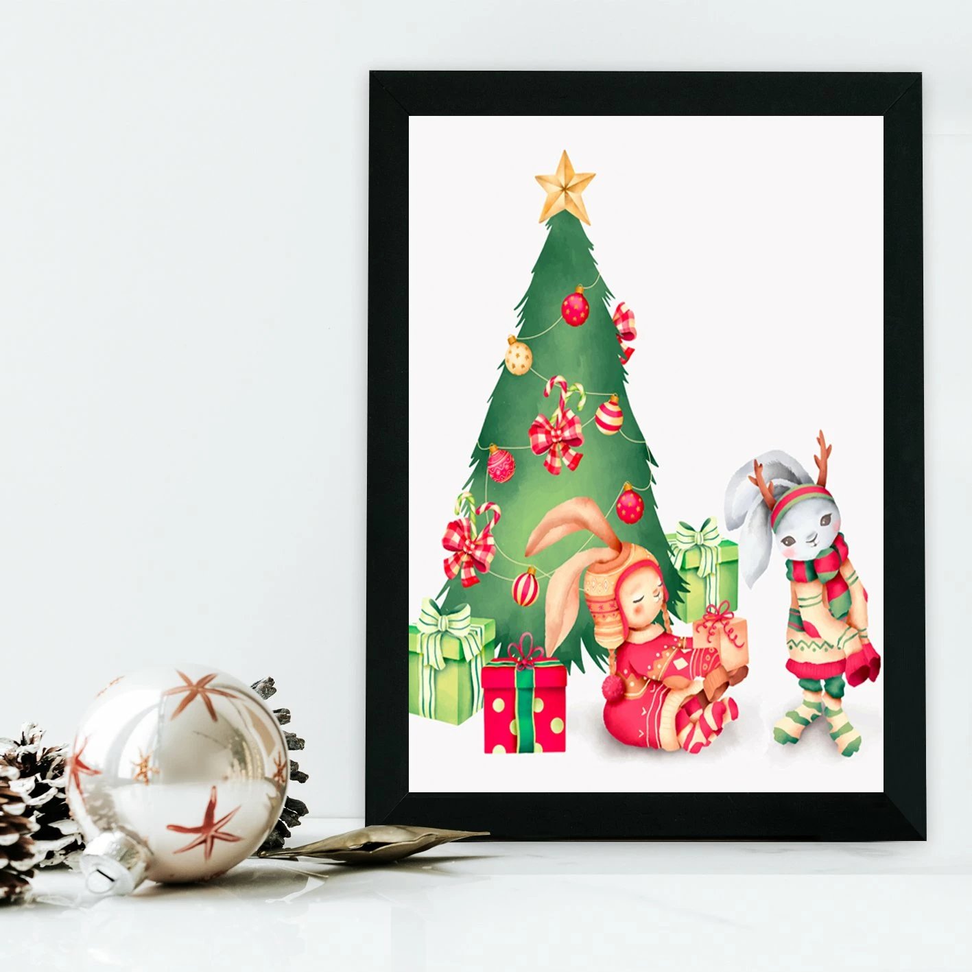 Pikturë dekorative me kornizë, MDF, shumëngjyrëshe, Wallity, SC1858, 24x29cm