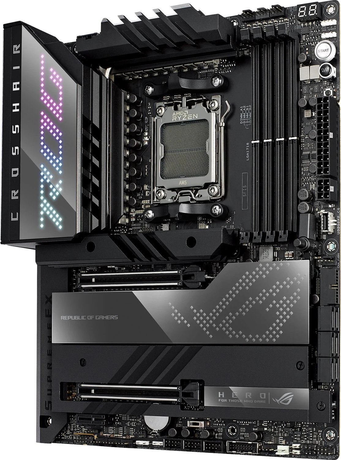Pllakë amë Asus Rog Crosshair X670E Hero, DDR5, AMD X670 Pllakë amë Asus Rog Crosshair X670E Hero, DDR5, AMD X670