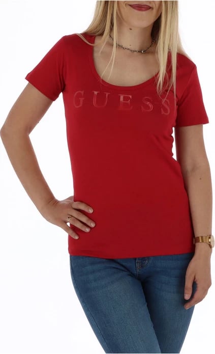 Maicë Guess për femra, e kuqe