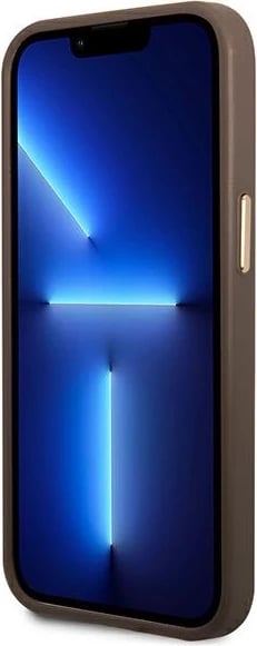 Mbështjellës Guess GUHCP14SHG4SHW për iPhone 14 6.1", 4G Vintage Gold Logo, Kafe