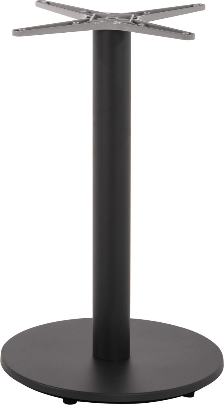 Bazë tavoline alumini, FH476.20, rrumbullake, ngjyrë gri, 48x48cm, kryq Φ45Χ73Hcm