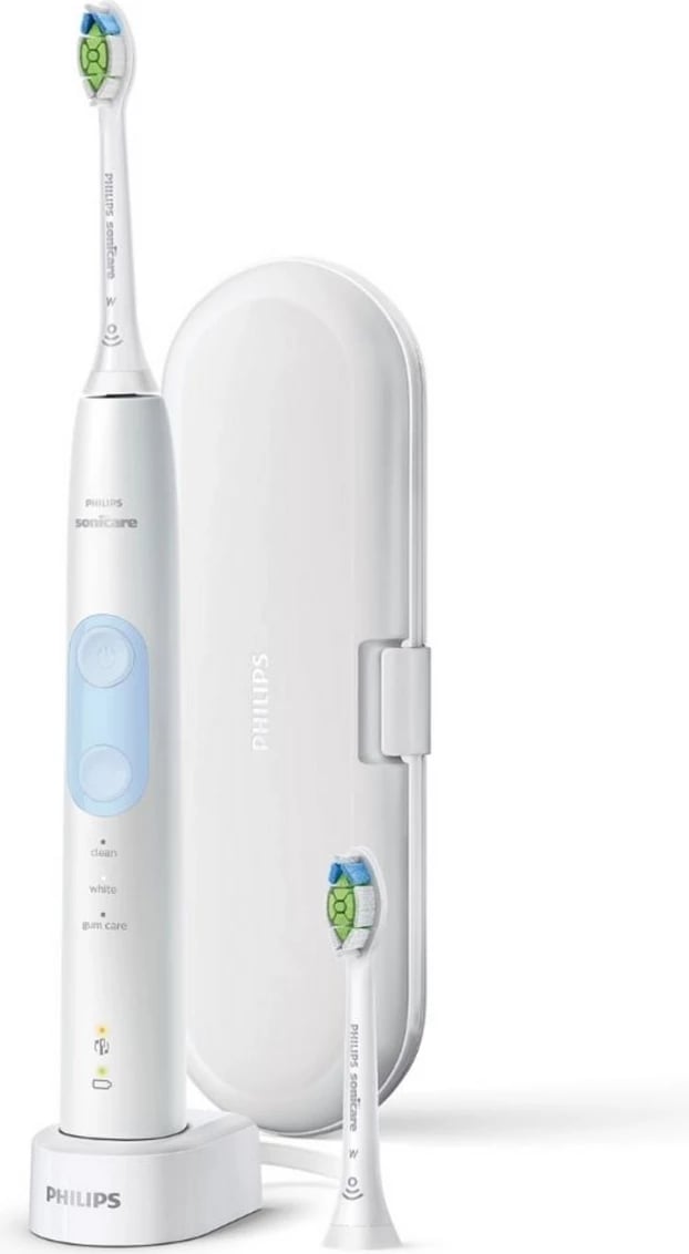 Furçë dhëmbësh sonike Philips Sonicare ProtectiveClean 5100 HX6859/29 me etui dhe kokë rezervë, e bardhë