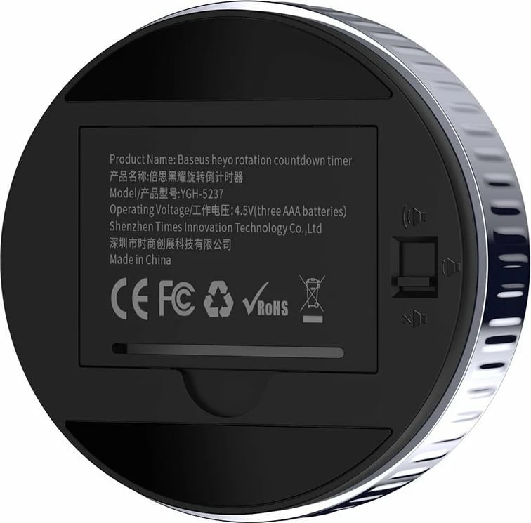 Timer elektronik Baseus Heyo ACDJS-01, me ekran digjital, i zi Timer elektronik Baseus Heyo ACDJS-01, me ekran digjital, i zi
