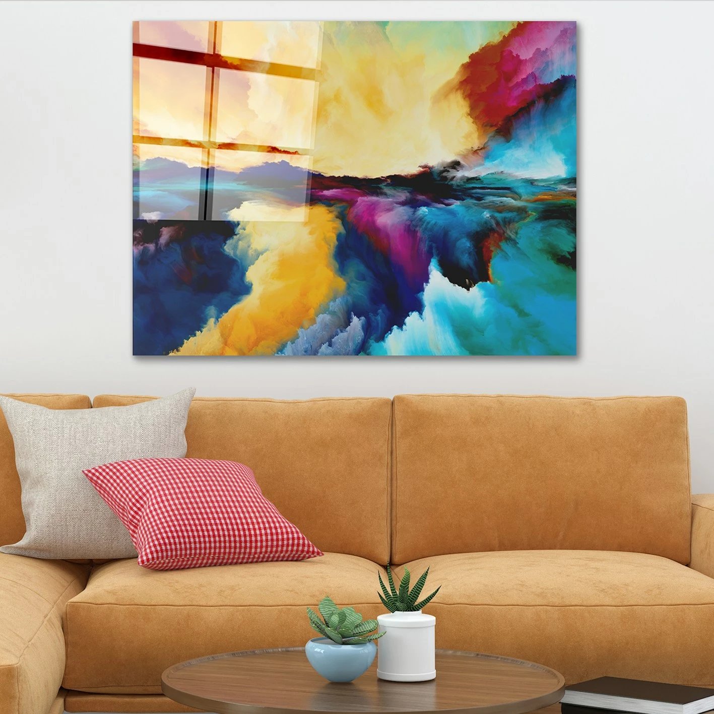 Pikturë dekorative prej xhami të temperuar, shumëngjyrëshe, CAM1027048810 - 50x70cm