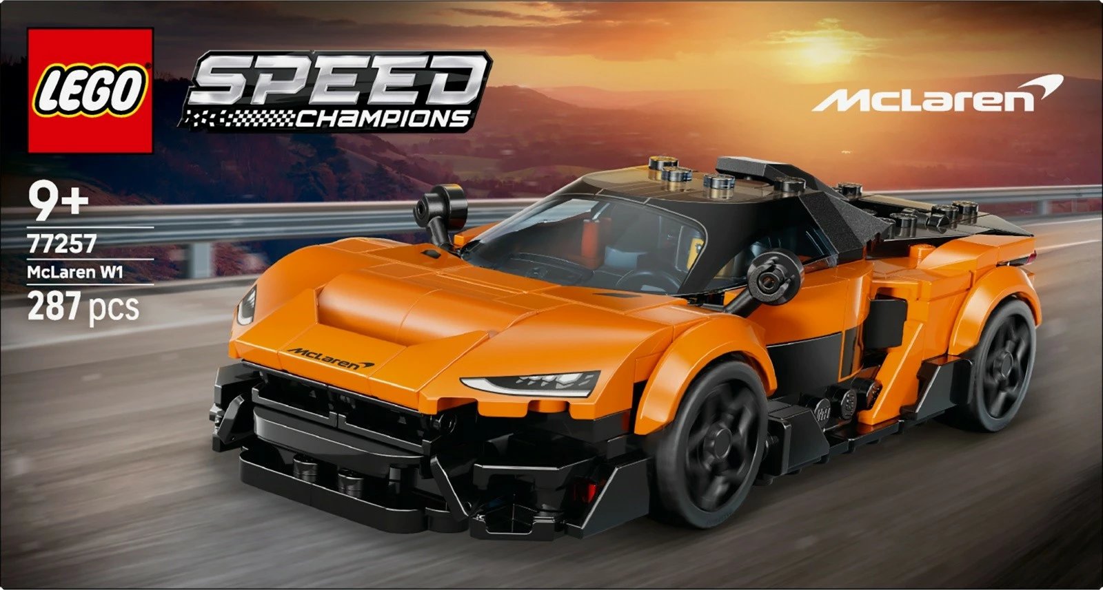 Set konstruktues LEGO Speed Champions 77257 McLaren W1, 287 copa, moshat 9+, portokalli