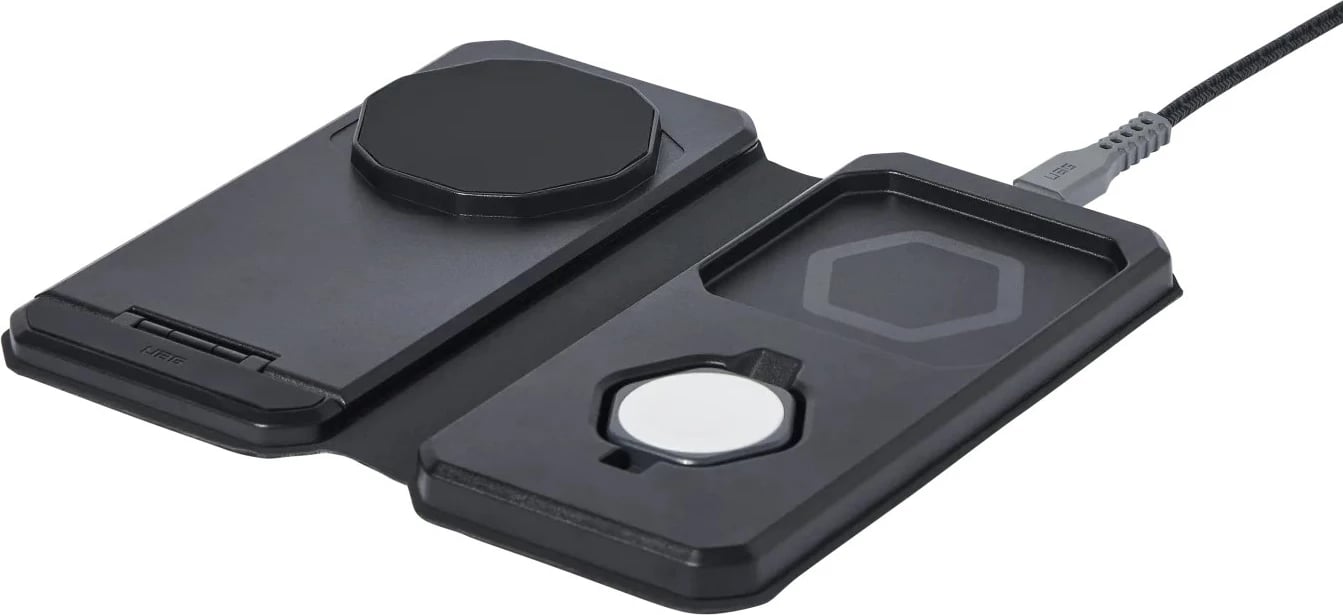 Karikues 3-në-1 pa tela, No name, 25W, për celular, kufje, smartwatch, Gri