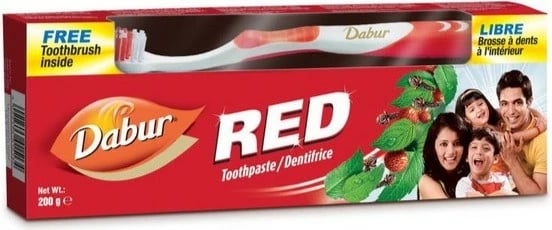 Pastë dhëmbësh Dabur Red me brushë, 200g