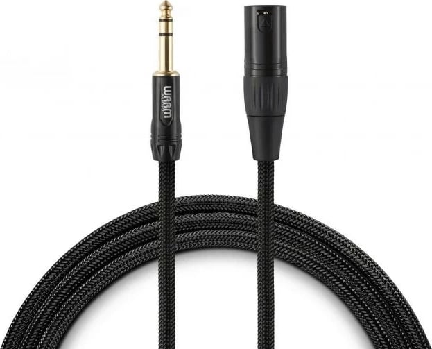 Kabëll audio WARM AUDIO PREM-XLRM-TRSM-3, 0.9 m, TRS në XLR, i zi
