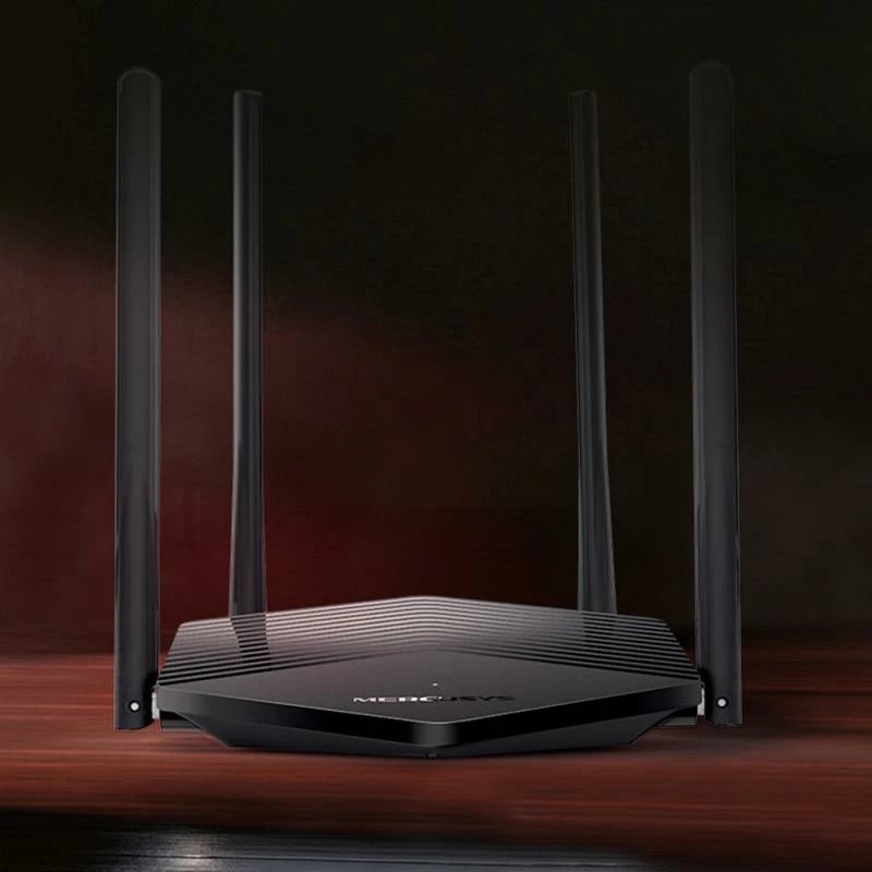 Router Wi‑Fi, Mercusys MR60X, deri 1.54 Gbps, 4 antena, i zi