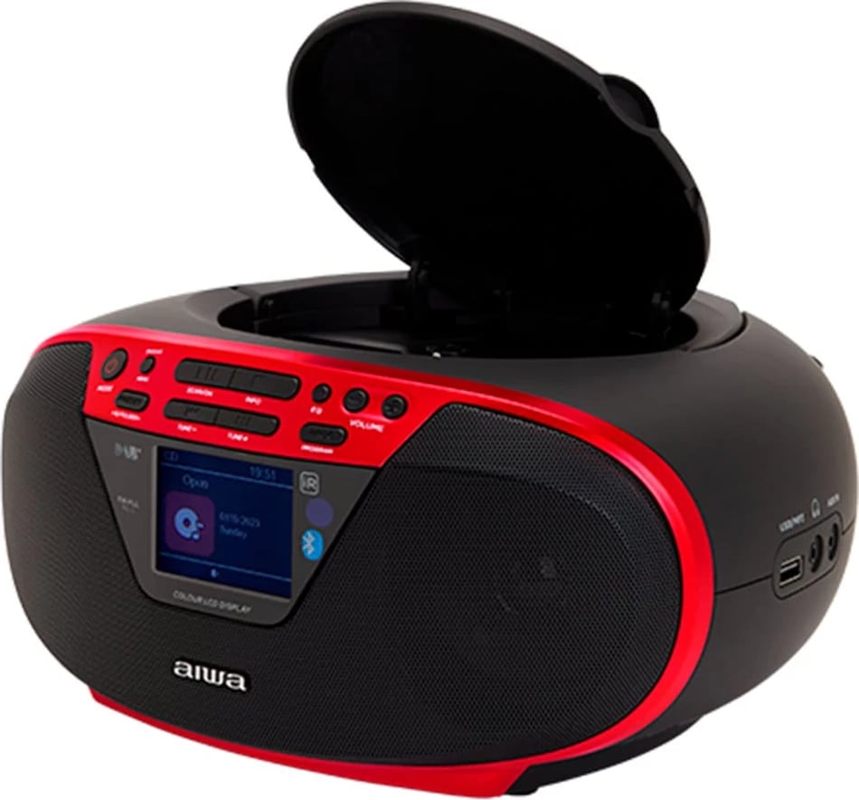 Radio Boombox Portative me DAB+, CD, Bluetooth dhe USB AIWA BBTU-500DAB/RD