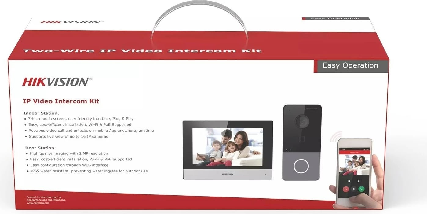 Set video-interkom IP Hilook IP-VIS-SLIM-W