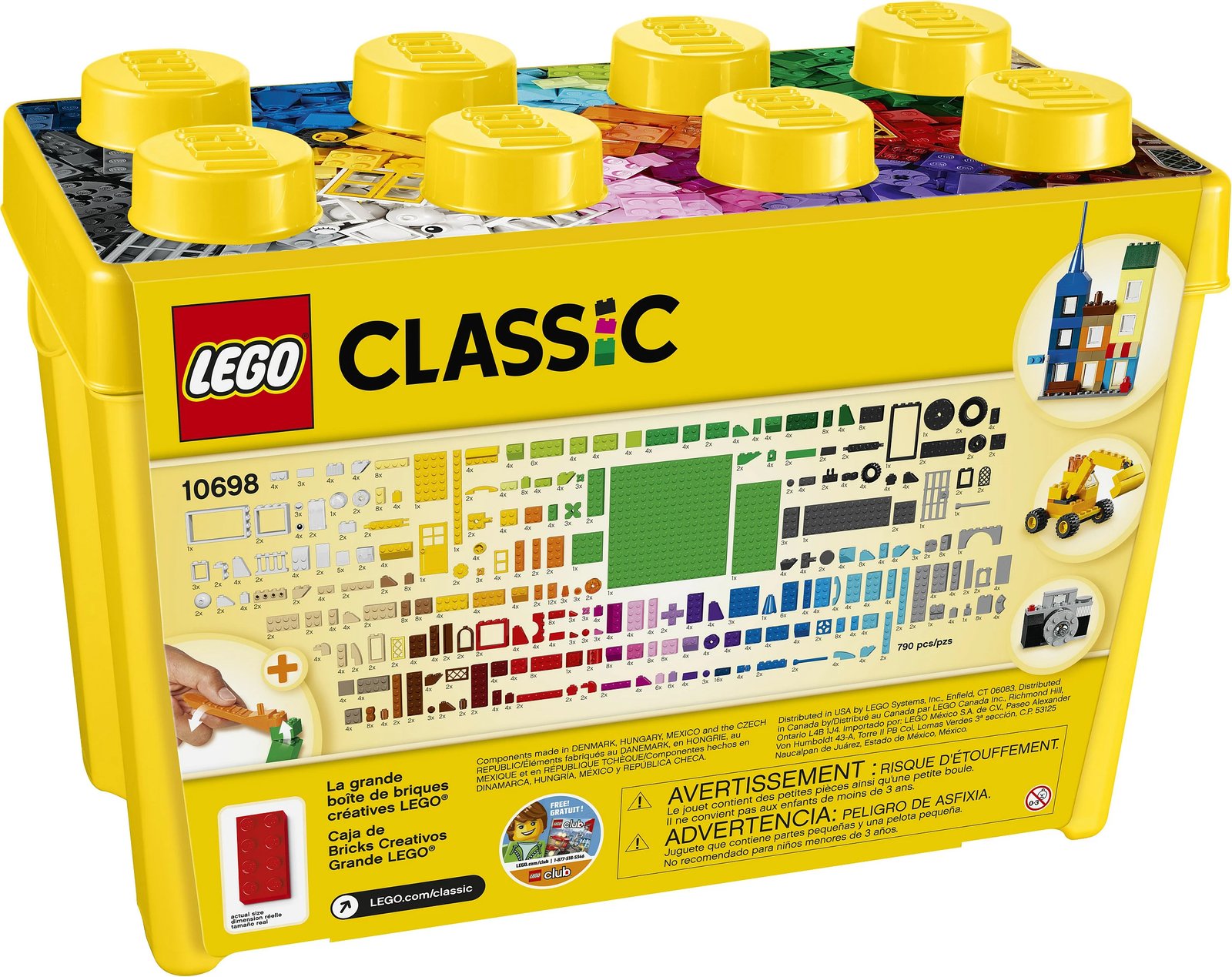Set ndërtimi LEGO Classic 10698, 790 pjesë, shumëngjyrësh