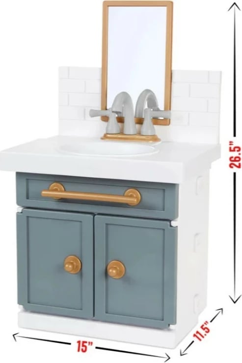 Lavaman lodër Little Tikes First Bathroom Sink me aksesorë, shumëngjyrësh