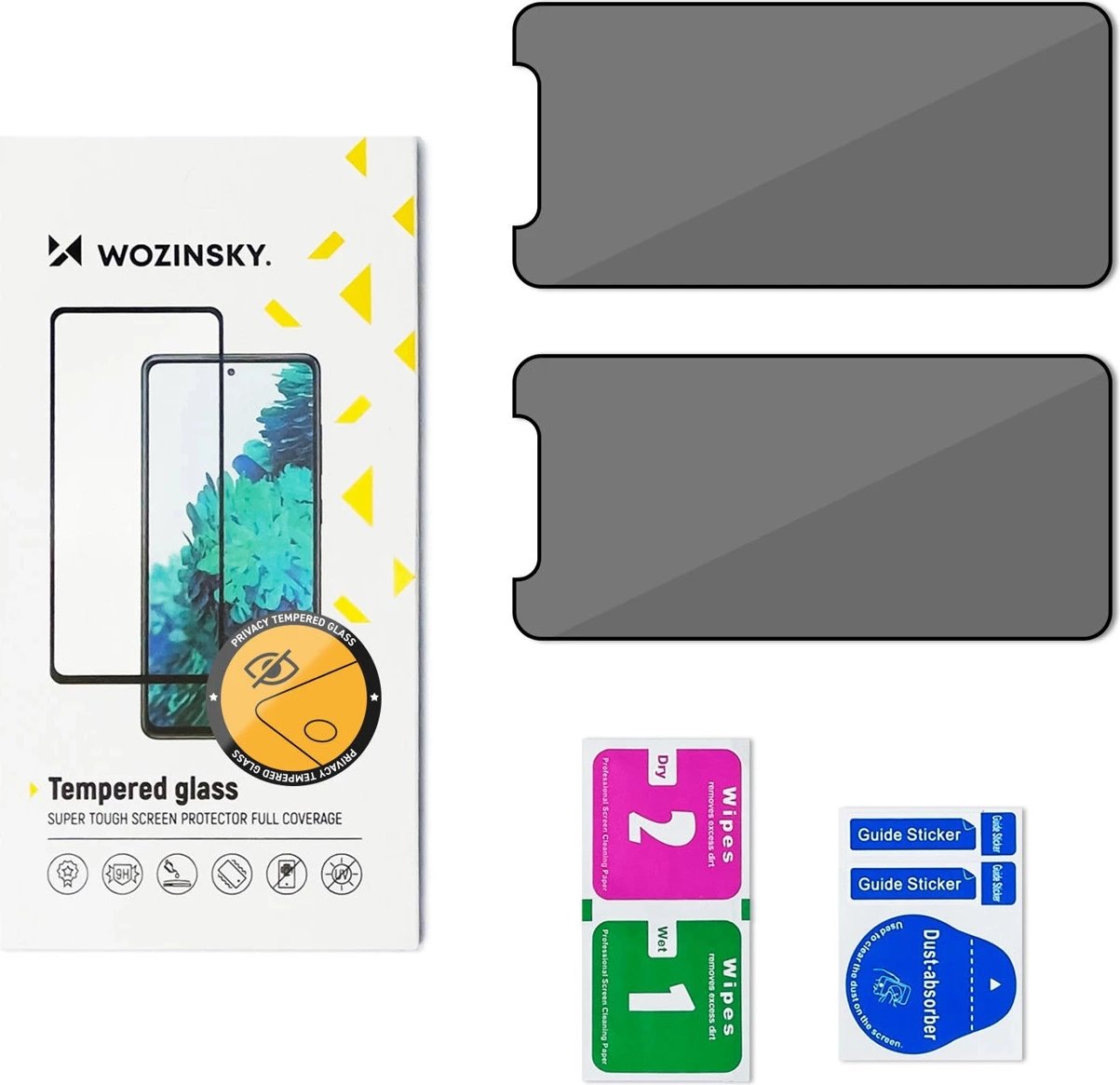 Mbrojtës ekrani privacy Wozinsky për Xiaomi Redmi Note 14S, 2-pack, i zi