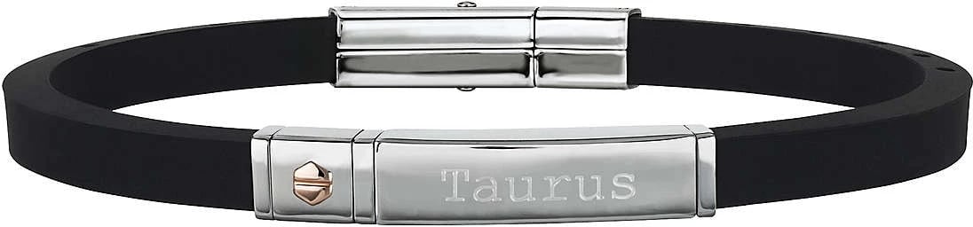 Byzylyk për meshkuj BREIL JEWELS Zodiac Taurus, i zi