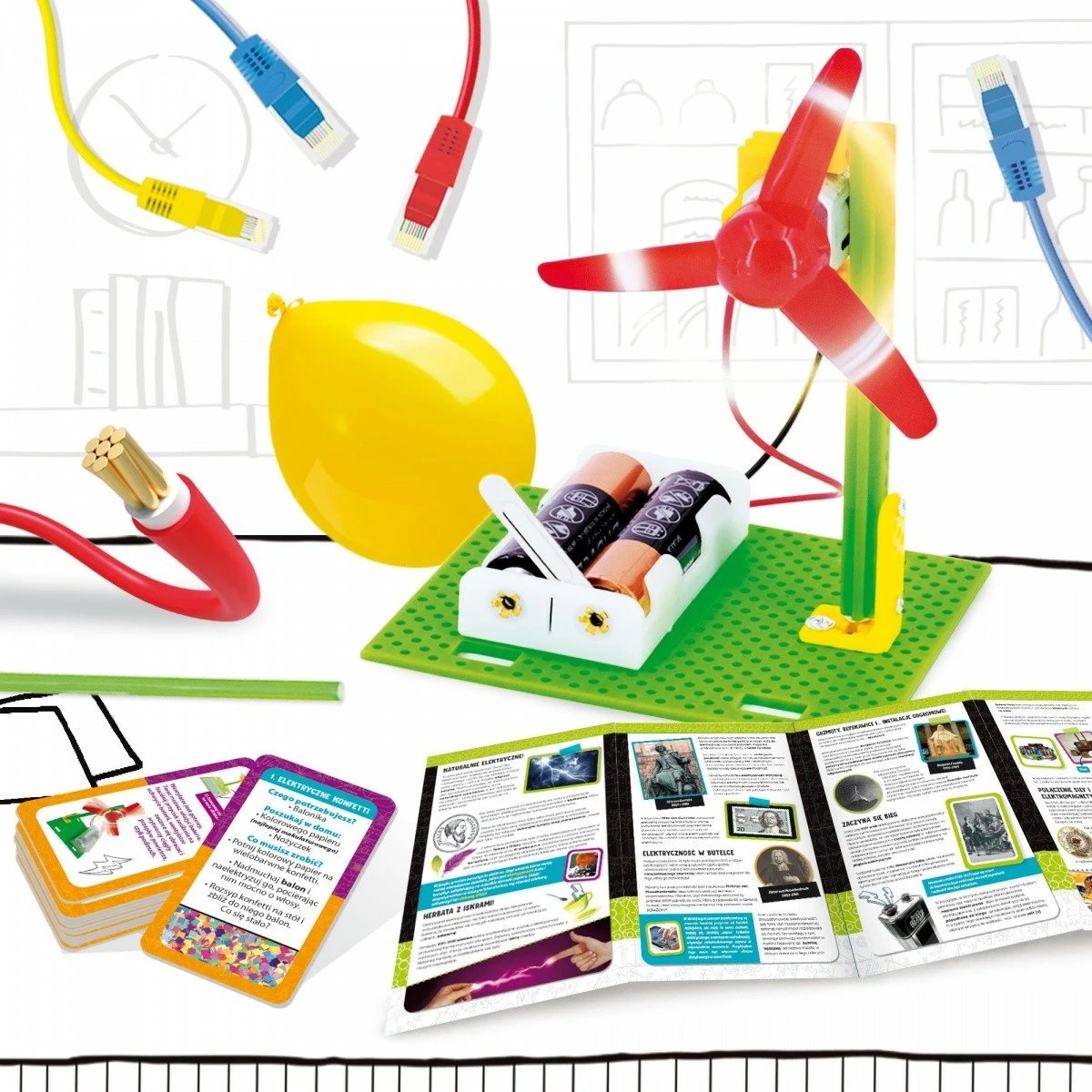 Set shkencor Lisciani Im a Genius Science Kit Electricity Experiments, për fëmijë