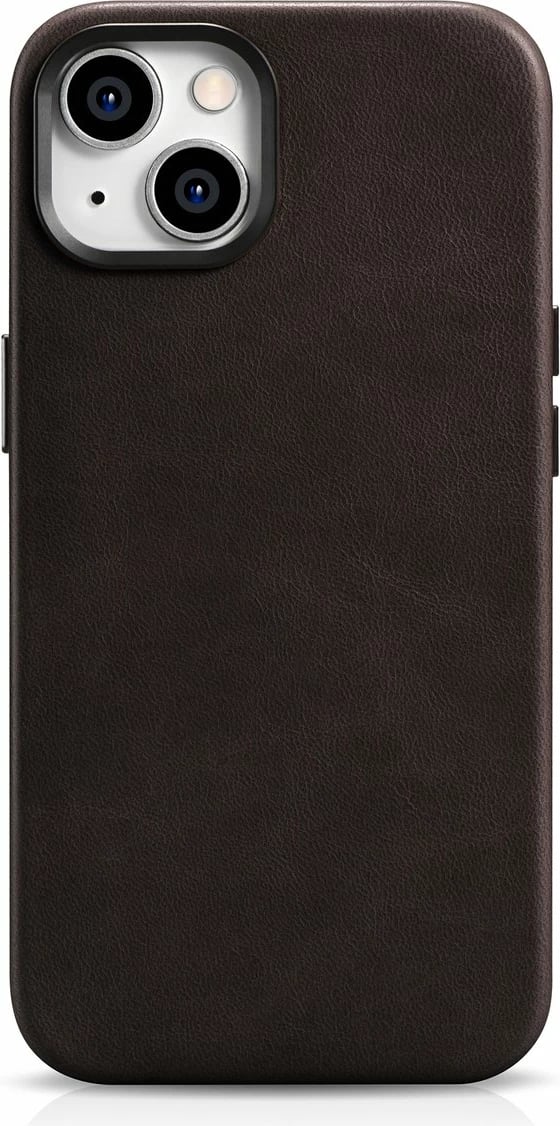 Mbështjellës iCarer Oil Wax Premium për iPhone 14 Plus, lëkurë natyrale, MagSafe, Kafe