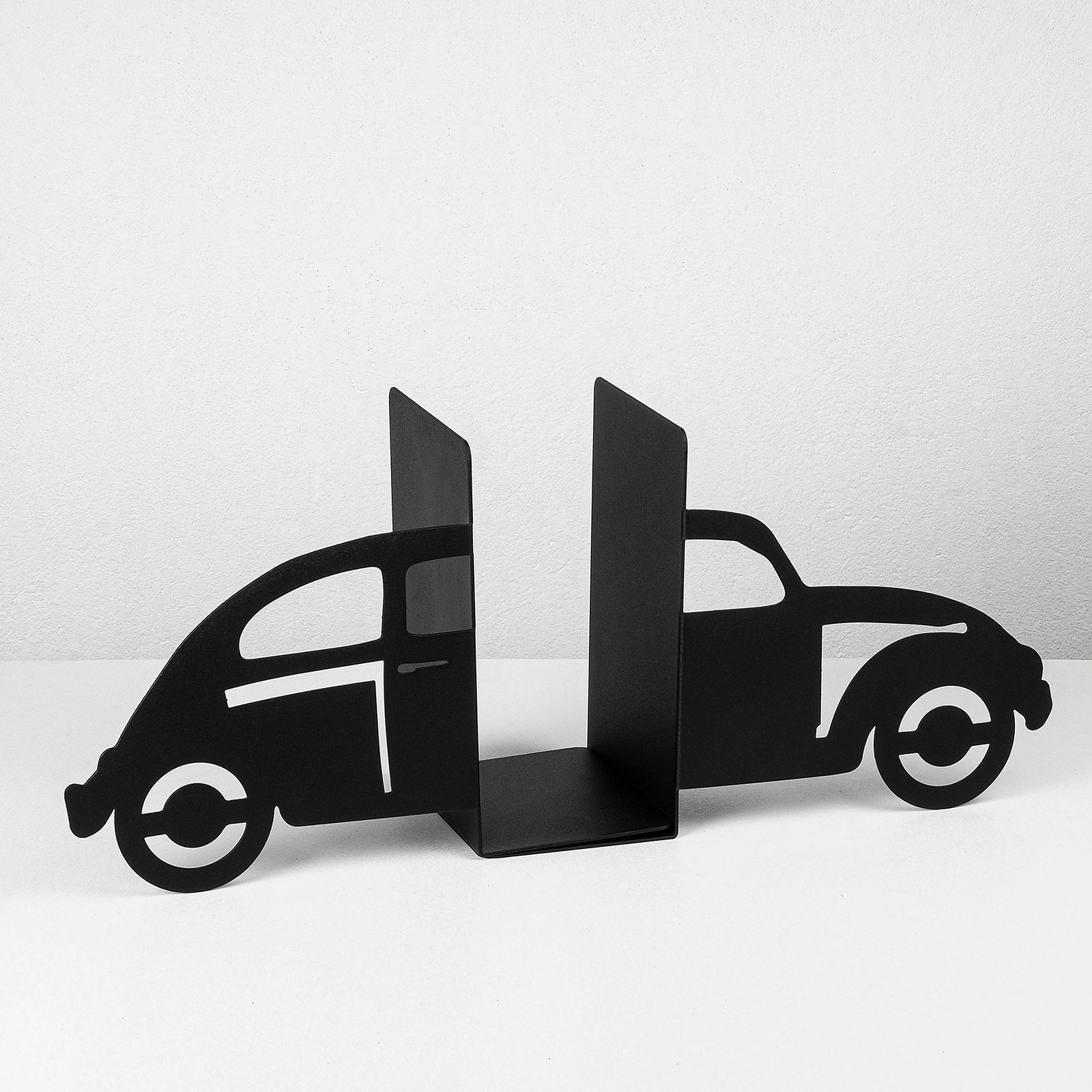 Mbajtëse librash metalike, dizajn Aberto, ngjyrë e zezë, 35x14x22cm Mbajtëse librash metalike, dizajn Aberto, ngjyrë e zezë, 35x14x22cm
