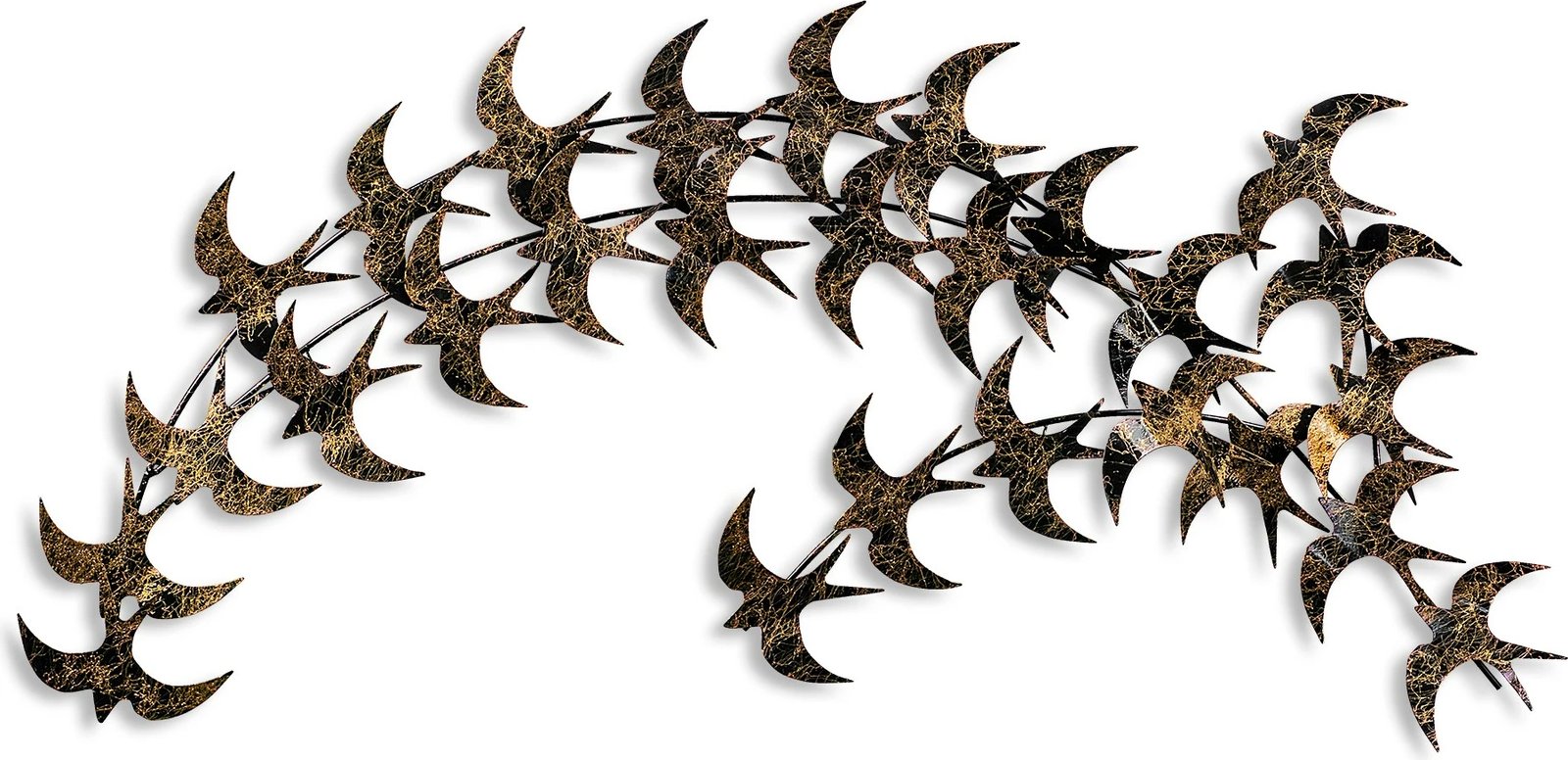 Aksesor dekorativ metalik për mur Wallity, Kirlangic, ngjyrë ari