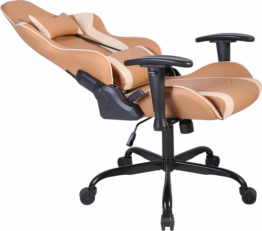 Karrige gaming EXPLOR për zyre, ngjyrë mocca-grez, 50x71x135