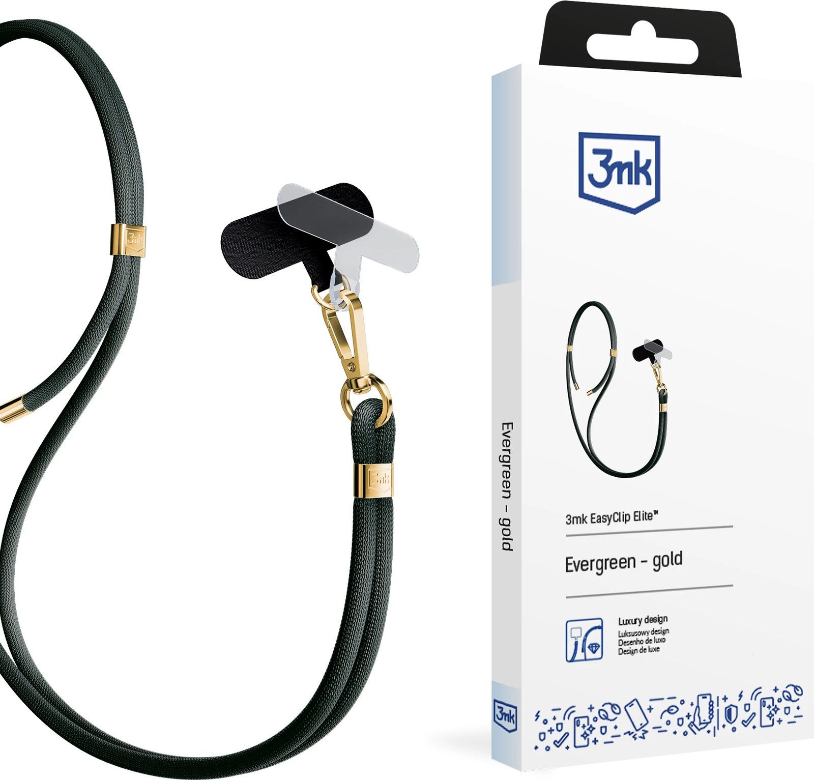 Rrip për celular 3mk EasyClip Elite, Evergreen-gold