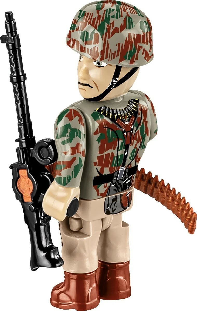 Set blloqesh ndërtimi, Cobi, COBI-2598 Sd.Kfz.124 Wespe 1:28, 860 pjesë, Executive Edition, me figura, kamuflazh jeshil-rërë