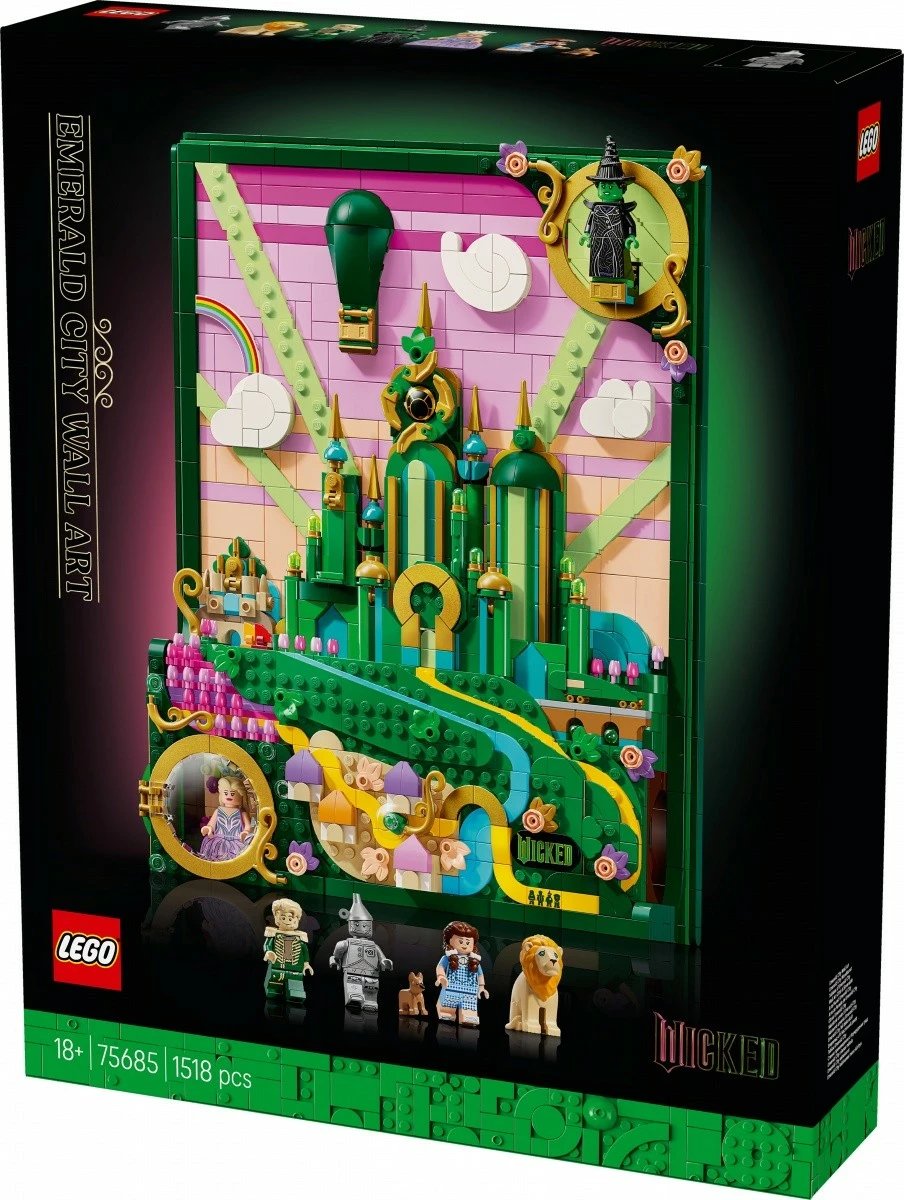 Set ndërtimi, LEGO, 75685 Wicked Emerald City Picture, 1518 pjesë, 32x25x8 cm