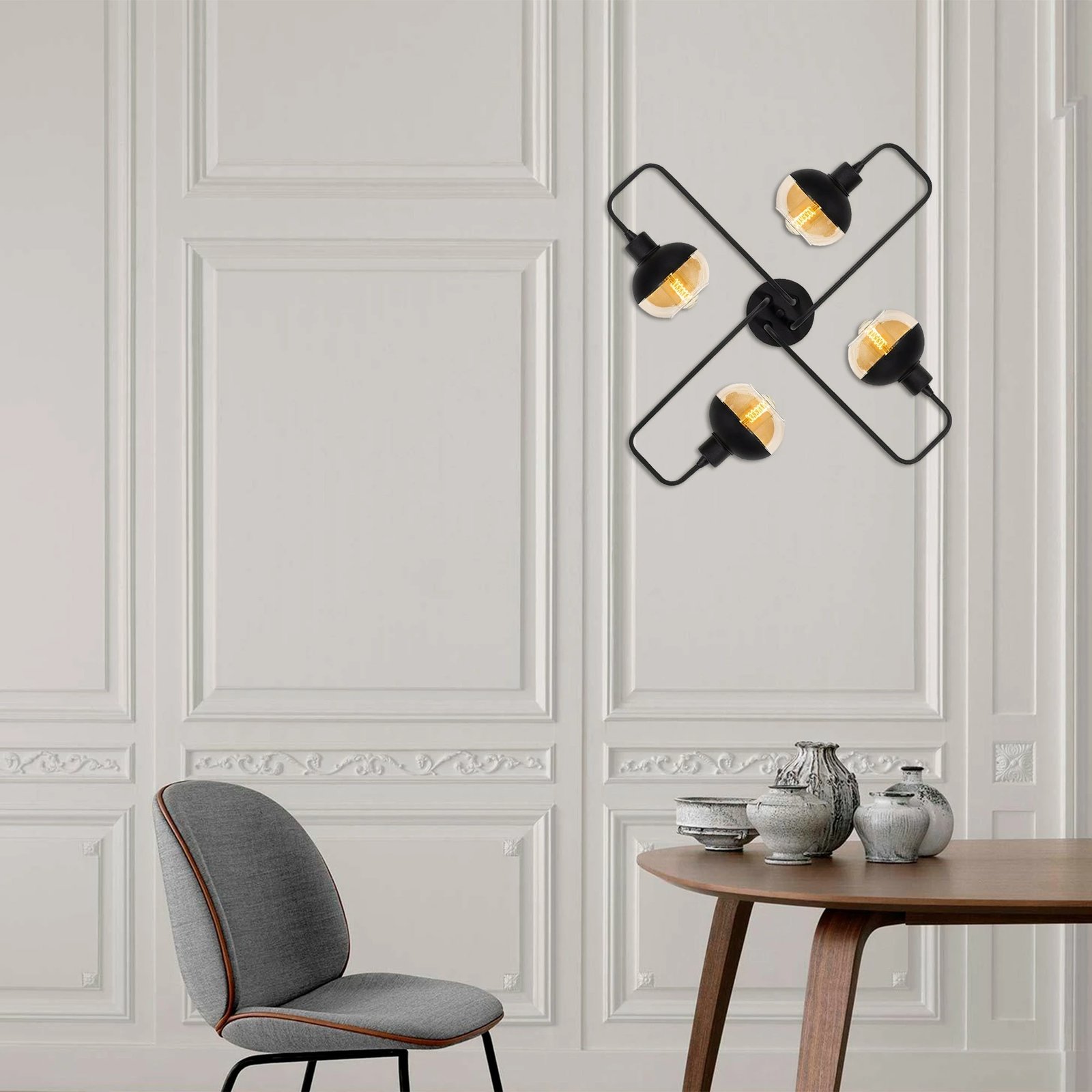 Llambë tavani industriale Opviq, Anı - N-371, ngjyrë e zezë