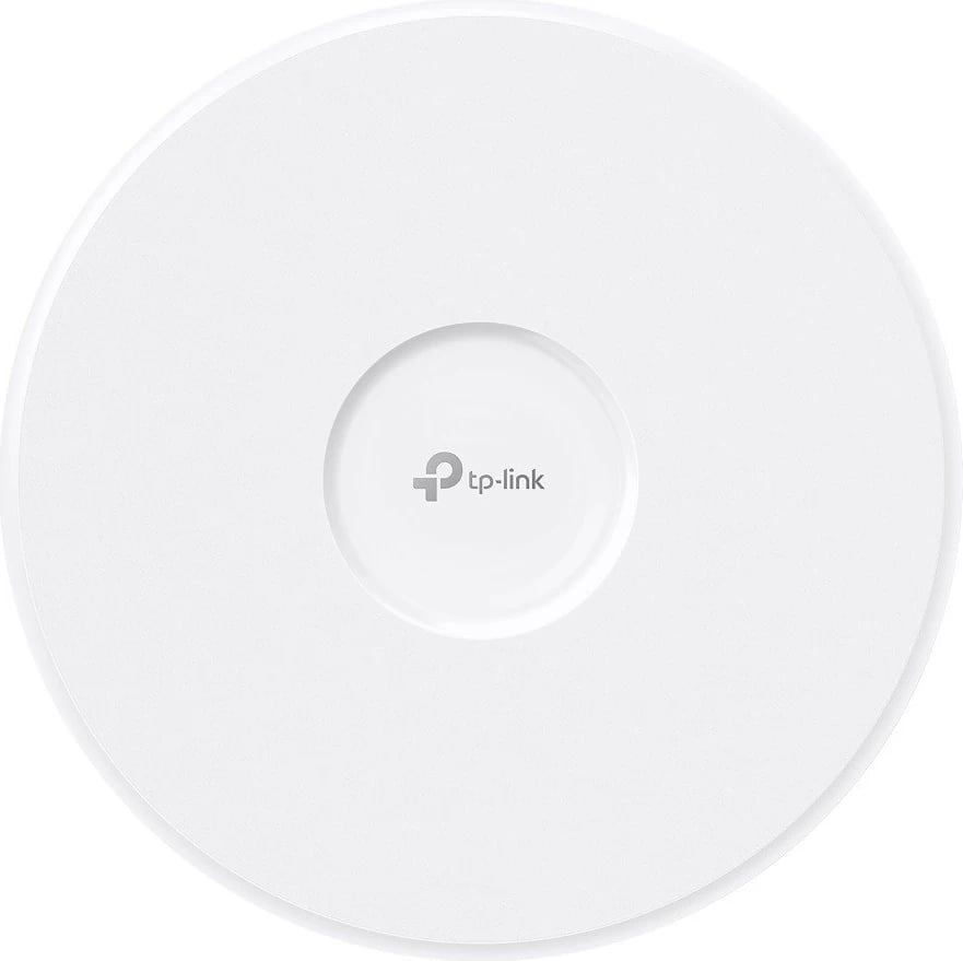 Access point TP-Link EAP783 Wi‑Fi 7 BE19000 tri‑band 2×10G PoE++ i bardhë