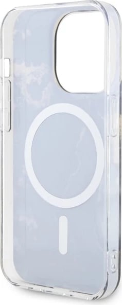 Mbështjellës Guess GUHMP14XHTMRSK për iPhone 14 Pro Max 6.7", Golden Marble, MagSafe, zi