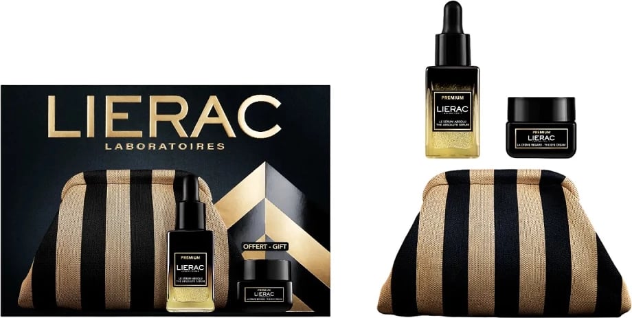 Set serum dhe krem për sy anti-plakje LIERAC Premium për femra, 30ml + 20ml