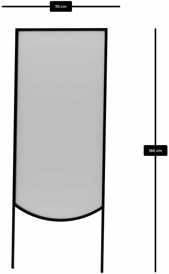 Pasqyrë cheval, ngjyrë e zezë, Skye Decor, Econo