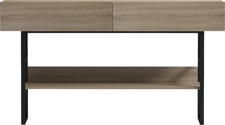 Konsolë Vien, ngjyrë sonoma-e zezë, 139x43x75.5cm