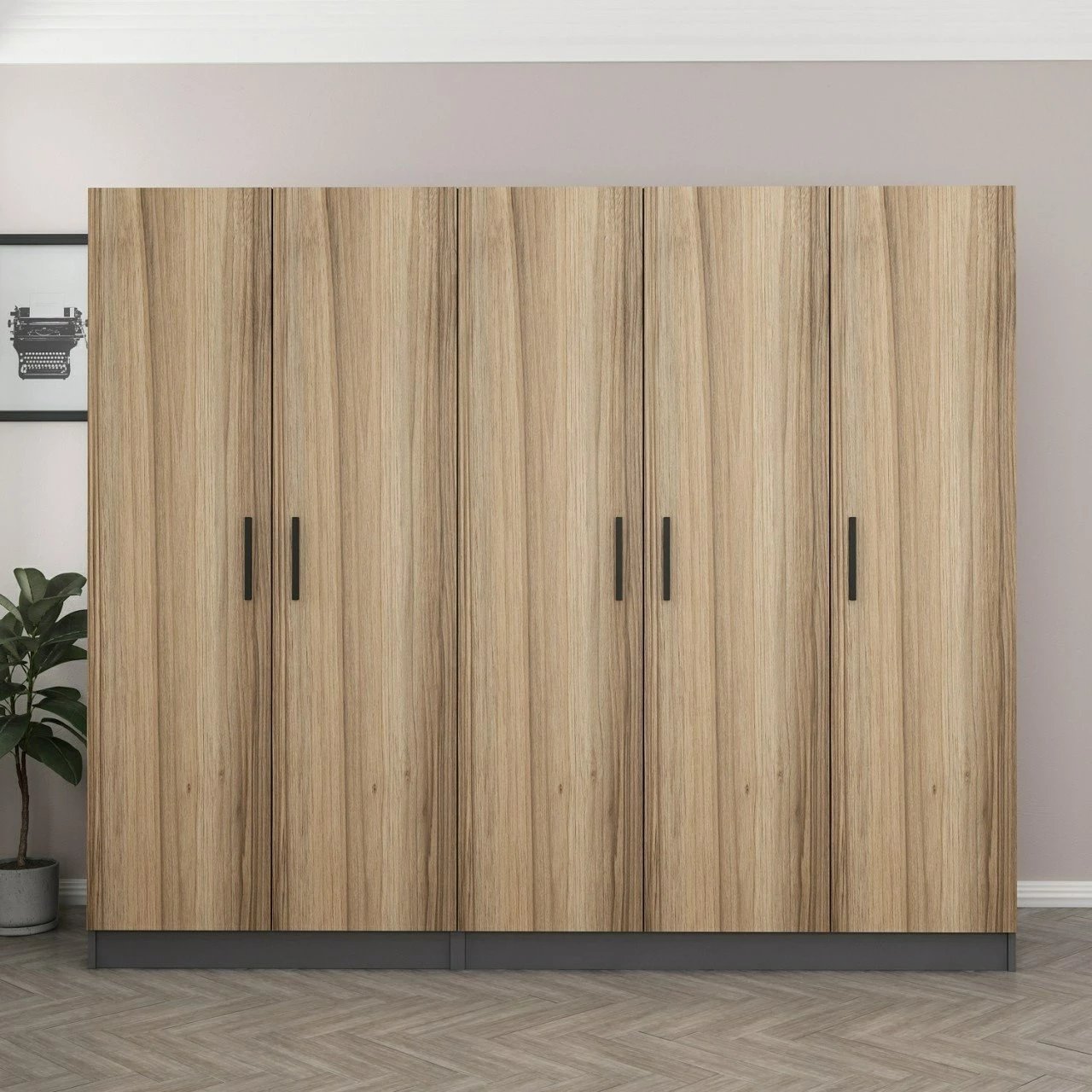 Dollap Skye Decor, ngjyrë dore, 225x190x52cm