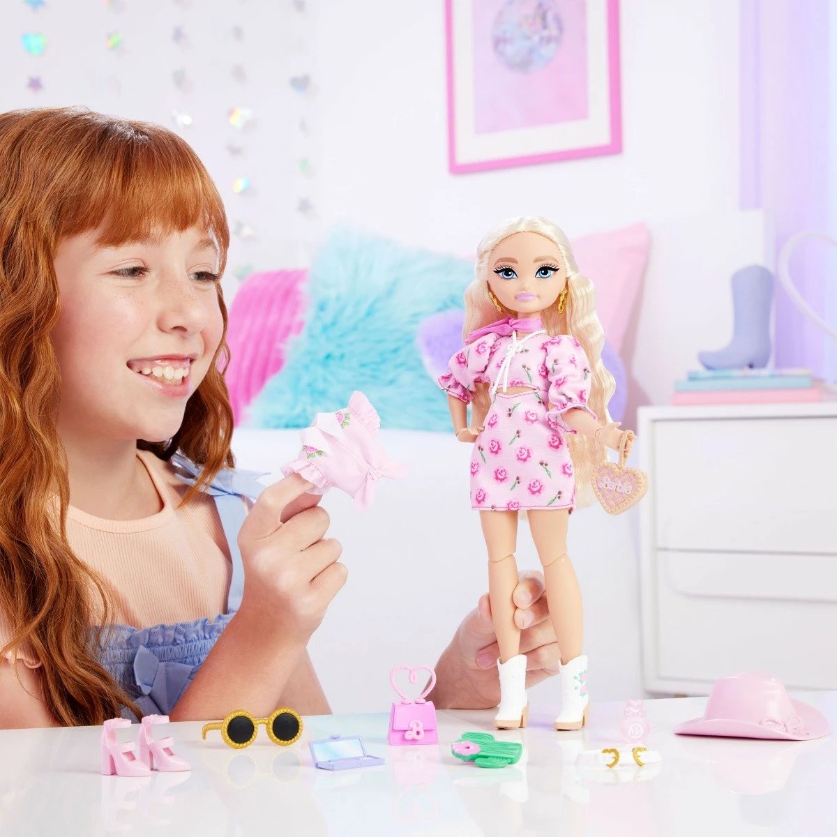 Kukull Barbie Dream Besties Malibu Festival Styling me aksesorë, Mattel, JGH87, Rozë