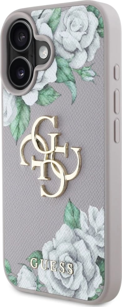 Mbështjellës Guess Grained Roses Big 4G Logo për iPhone 16, Vjollcë Mbështjellës Guess Grained Roses Big 4G Logo për iPhone 16, Vjollcë