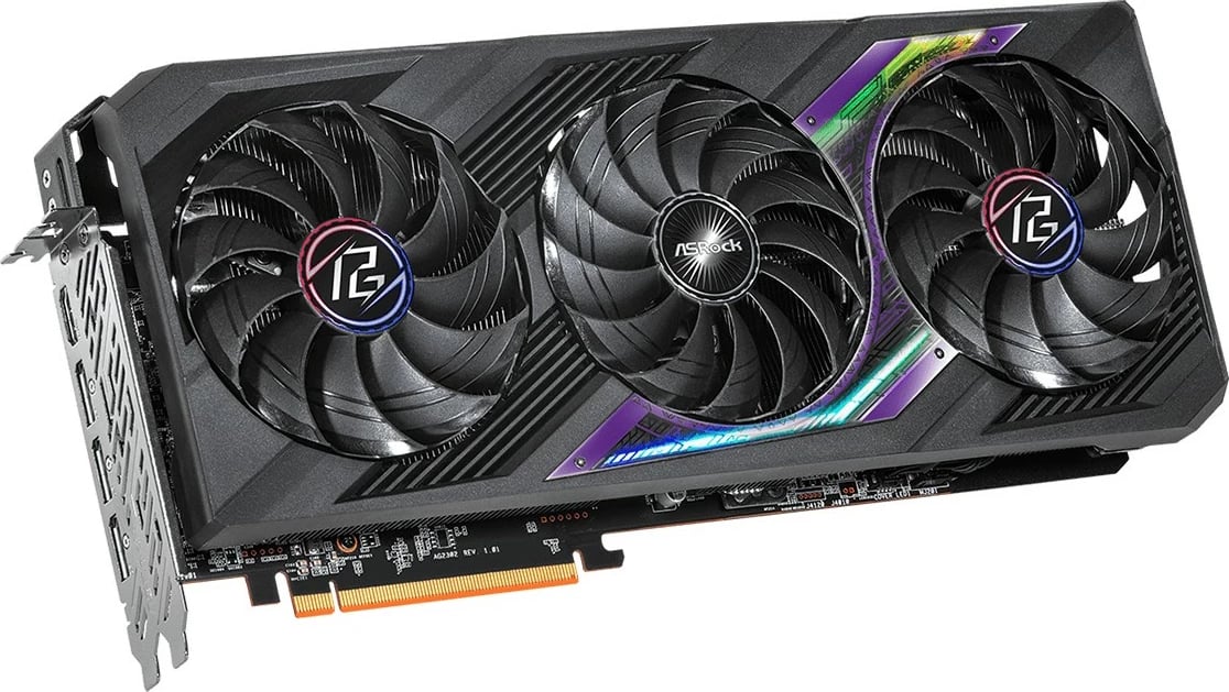 Kartelë grafike ASRock Phantom Gaming Radeon RX 7800 XT OC, 16 GB, GDDR6, PCI Express x16 4.0, e zezë