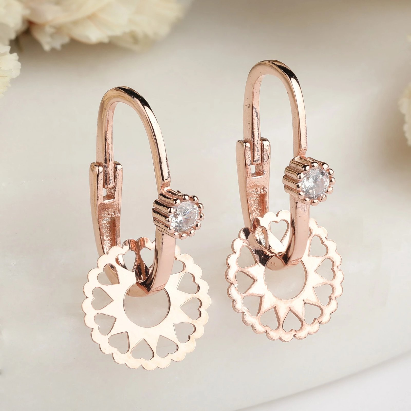 Vathë argjendi Jumeon, NRZ99661, ngjyrë rozë ari dhe e bardhë