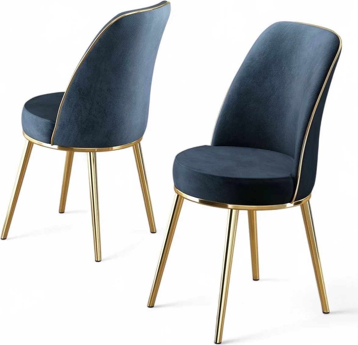 Set karrigesh (4 copë) Hanah Home, Pefa, anthracite, gold