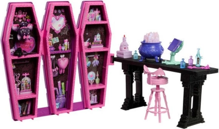Set aksesorësh Monster High Draculaura Secret Elixir Room, Mattel, JBF15, Rozë/Vjollcë/E zezë