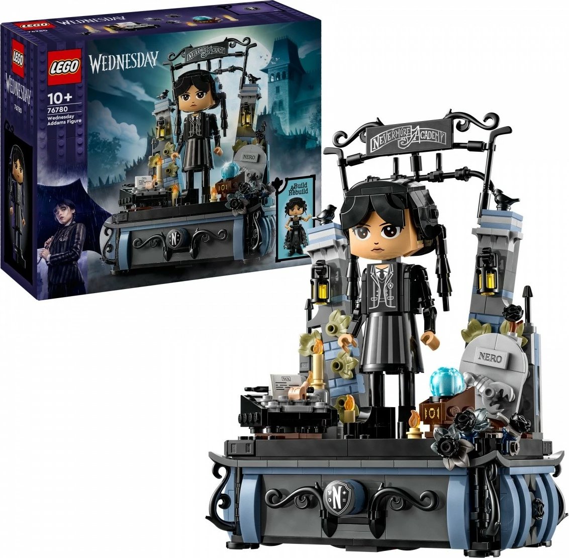 Set LEGO Wednesday, 76780, figurë Wednesday Addams, 702 pjesë, për fëmijë 10+, plastikë