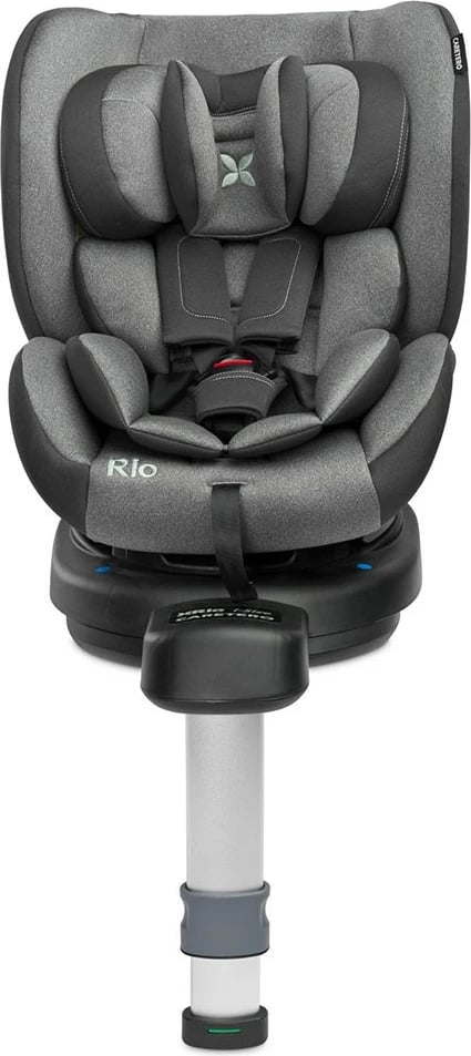 Sedilje auto, CARETERO RIO, i-Size 40–105 cm deri 22 kg, ISOFIX me këmbë stabilizuese, 360° rrotulluese, gri