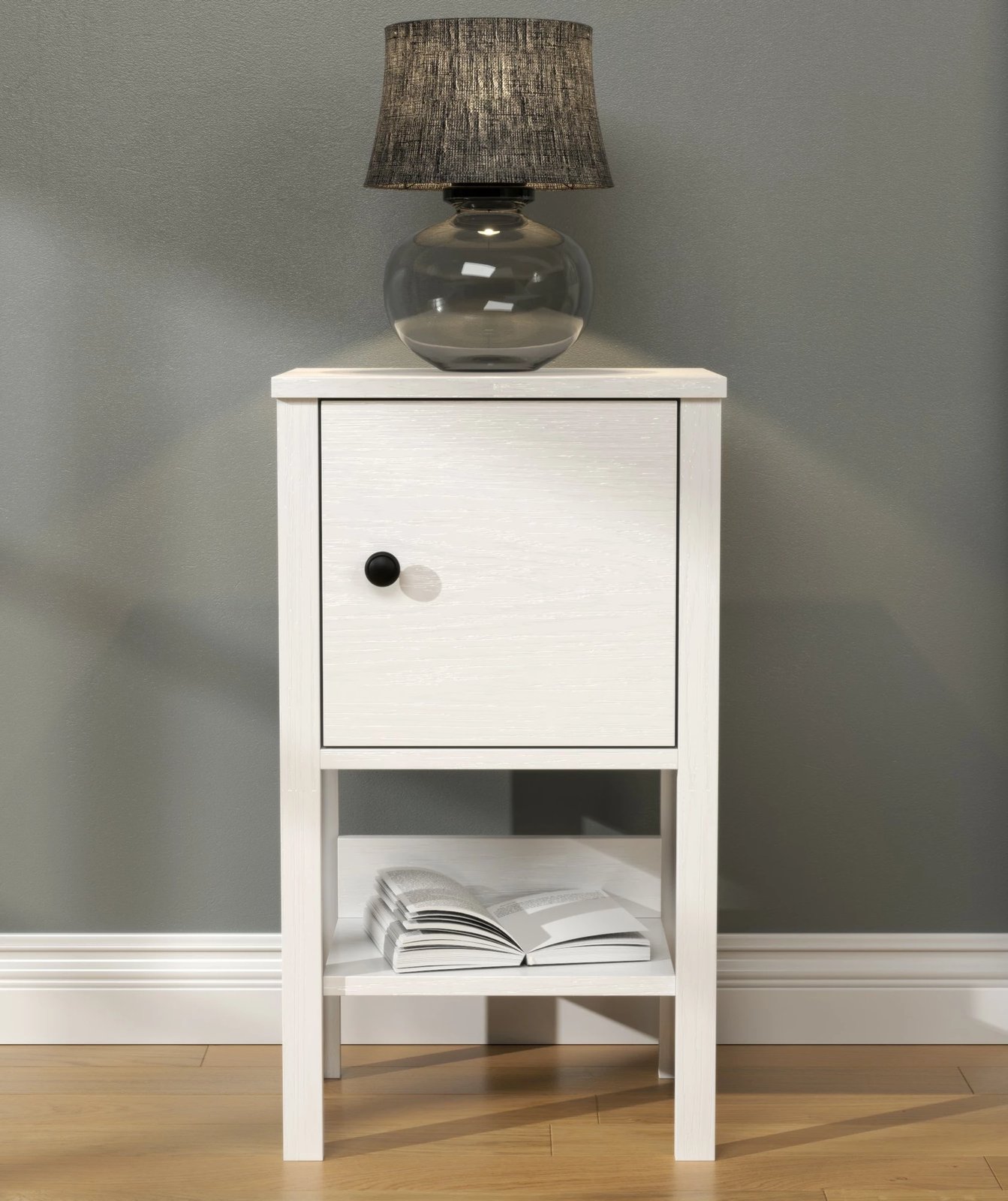 Komodin Hanah Home, FRN-20030, ngjyrë druri dhe e bardhë Komodin Hanah Home, FRN-20030, ngjyrë druri dhe e bardhë