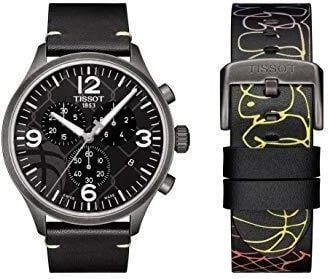 Orë dore për meshkuj TISSOT CHRONO XL 3X3 STREET BASKETBALL, e zezë