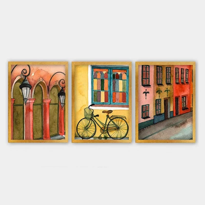 Pikturë dekorative me kornizë (3 copë), Wallity, 3AC_255218_3545