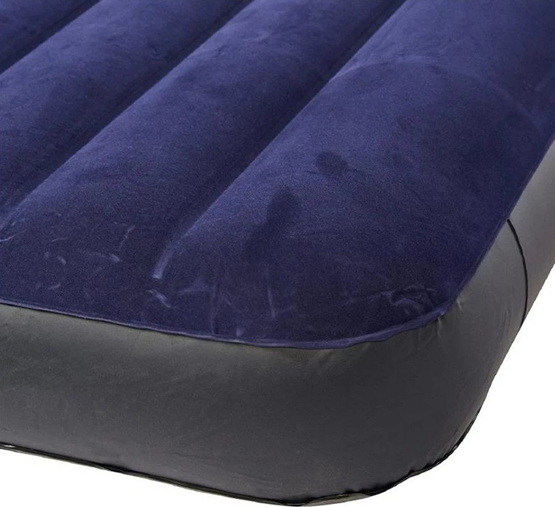 Dyshek ajri Intex DuraBeam Classic Downy Queen, Blu, me 2 jastëkë