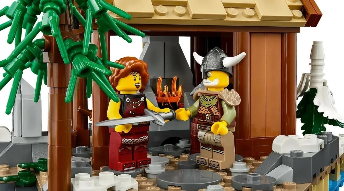 Set ndërtimi LEGO Viking Village 21343, 2103 pjesë, për të rritur, shumëngjyrësh